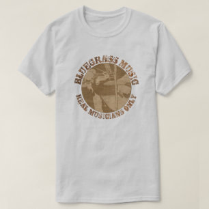 Camiseta Música Bluegrass Músicos reais apenas jogadores 