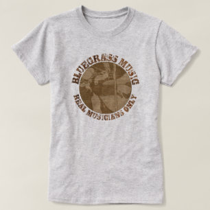 Camiseta Música Bluegrass Músicos reais apenas jogadores de