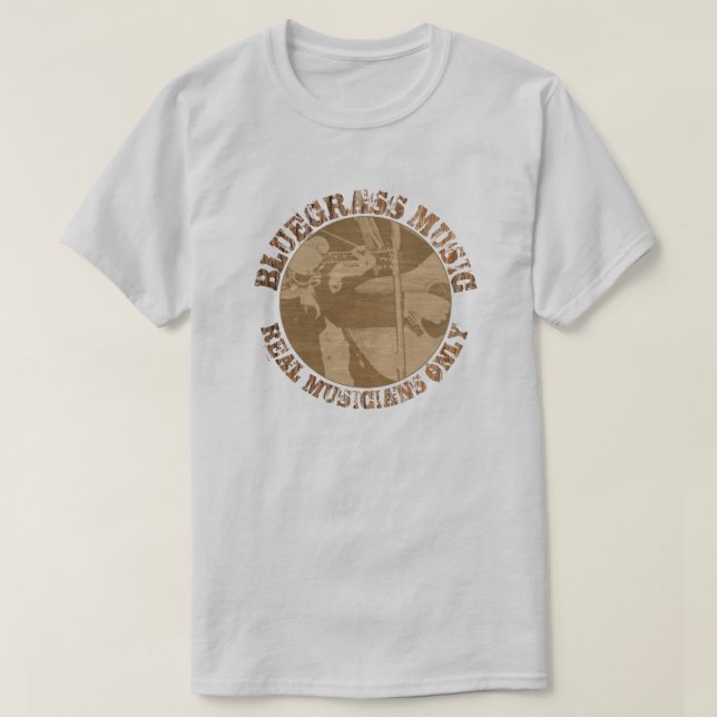 Camiseta Música Bluegrass Músicos reais apenas jogadores de (Frente do Design)