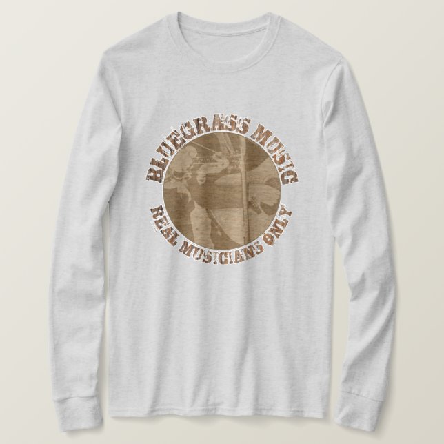 Camiseta Música Bluegrass Músicos reais apenas jogadores de (Frente do Design)