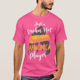 Camiseta Música Blues da Harmonica Player Shirt Jazz