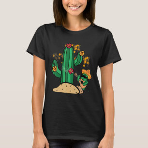 Camiseta música cactus guitarra cantando sombrero mexicano
