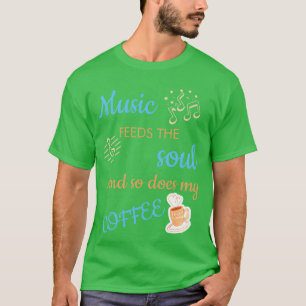 Camiseta Música Café Amantes engraçados