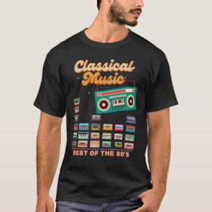 Camiseta Música Clássica Cassete de Fita Retron Tee