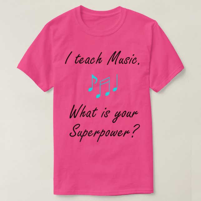 Camiseta Música como Professora de Voz Cantando de Superpot (Frente do Design)
