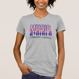 Camiseta Música Conecta Pessoas | Ajustado fino para mulher