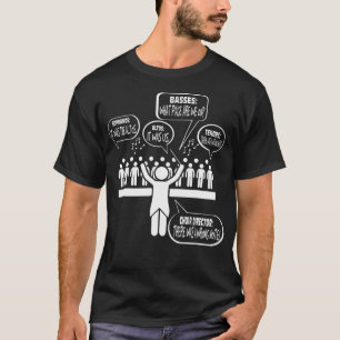 Camiseta Música Coral Cantando Membros Dando Engraçada Chri