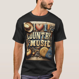 Camiseta Música country.