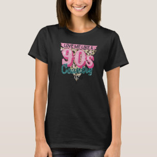 Camiseta Música Country 90s Leopardo Ocidental Vaca Country