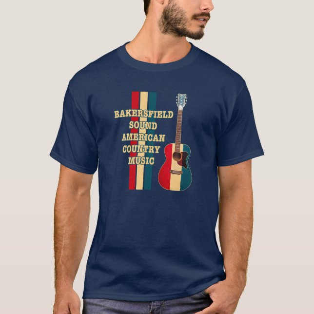 Camiseta Música country americana sadia de Bakersfield (Frente)