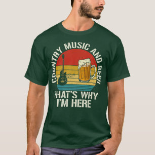 Camiseta Música country e cerveja é por isso que estou aqui