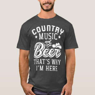 Camiseta Música country e cerveja É por isso que estou aqui