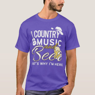 Camiseta Música country e cerveja engraçada É por isso que