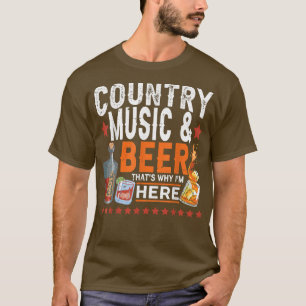 Camiseta Música country engraçada e gráficos de cerveja Paí