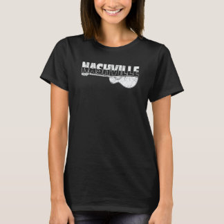 Camiseta Música Country Nashville Tennessee Guitarra Retro