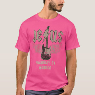 Camiseta Música Cristã de Rock And Roll Jesus Bíblia de Ado