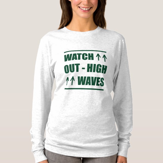 Camiseta Música Cuidado com ondas altas (Frente)