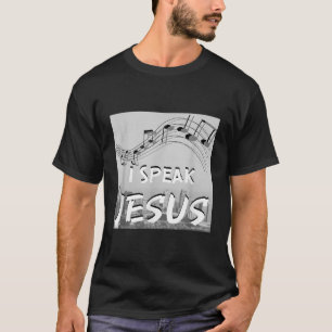Camiseta Música Culto Cristã Eu FALO JESUS para o Culto L