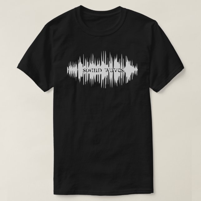 Camiseta Música customizável das ondas sadias (Frente do Design)