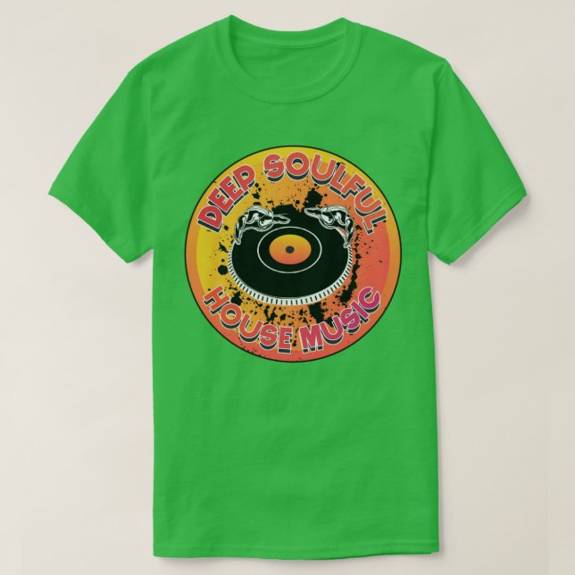 Camiseta Música da Deep Soulful House (Frente do Design)