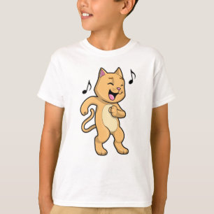 Camiseta Música Dança de Gato