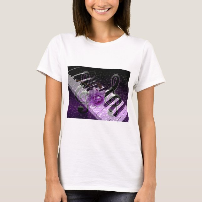 Camiseta Música De Amor, Purle_ (Frente)