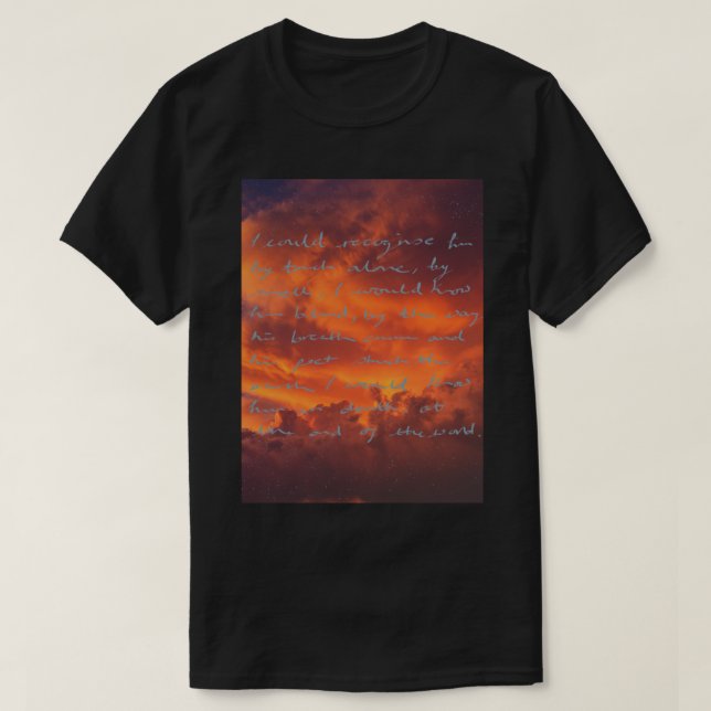 Camiseta Música de Aquiles, citação trabalho de arte (Frente do Design)