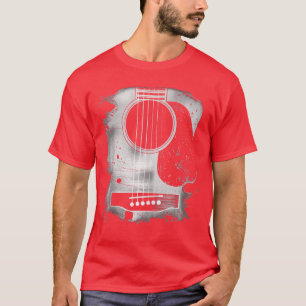 Camiseta Música de Arte de Guitarra Si Corda Violão Rockank