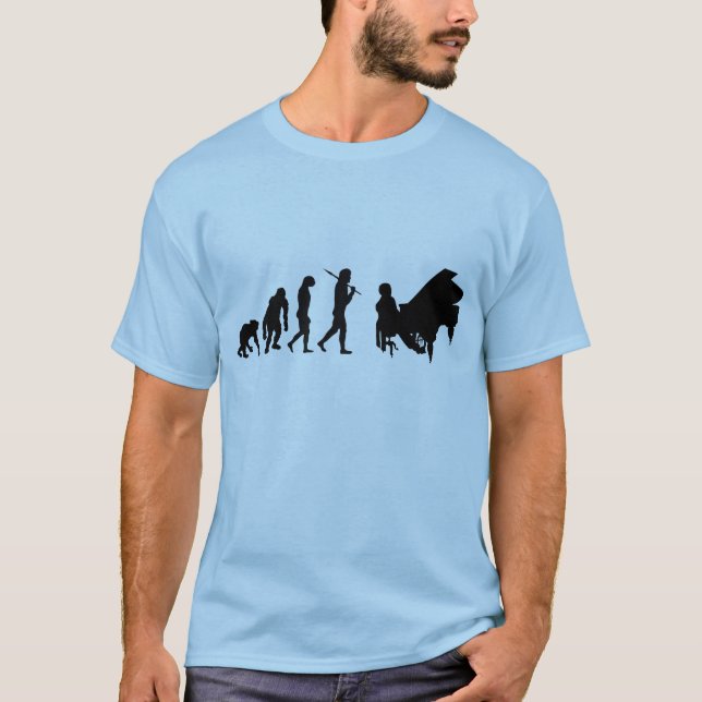 Camiseta Música de Bach Mozart Beethoven dos pianistas dos (Frente)