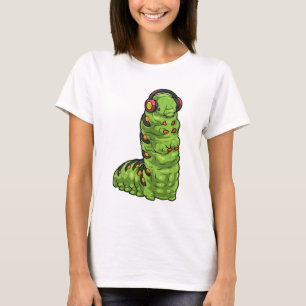 Camiseta Música de cabeça de fones Caterpillar Música