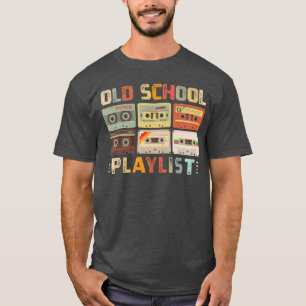 Camiseta Música de Cassete 80s Retro Old School Playlist re