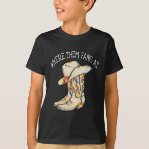 Camiseta Música de dança popular com chapéu de cowboy &
