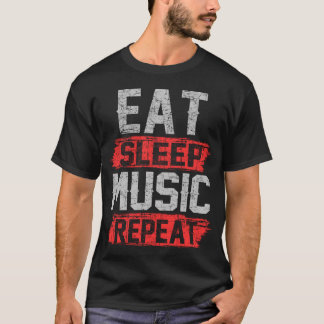 Camiseta música de dormir repetir
