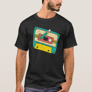 Camiseta Música de Fita Cassete Dia Nacional do Retro