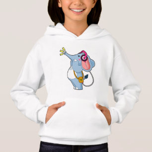 Camiseta Música de fone de ouvido elefante