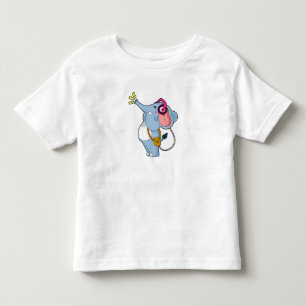 Camiseta Música de fone de ouvido elefante