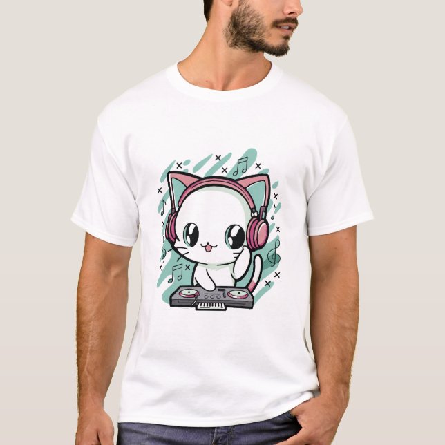 Camiseta música de gato (Frente)