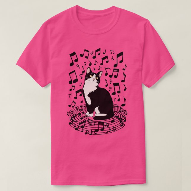 Camiseta música de gato 1 (Frente do Design)