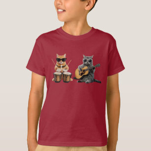 Camiseta Música de Gato Duo Crianças
