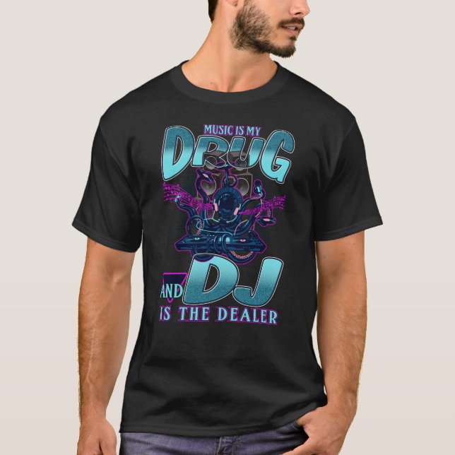 Camiseta Música de Grupo de Disco DJ (Frente)