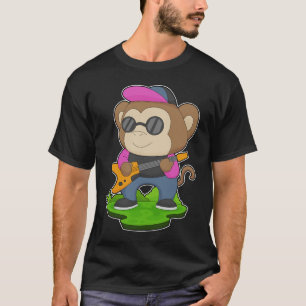 Camiseta Música de Guitarra do Músico Macaco