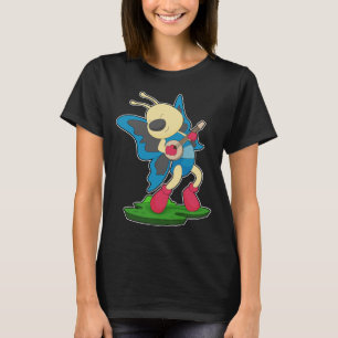 Camiseta Música de Guitarra Músico Borboleta
