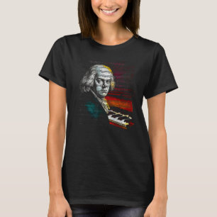 Camiseta Música de Johann Sebastian Bach Pianista