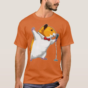 Camiseta Música de Microfone 1 de Cantor de Hamster