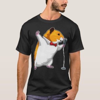 Camiseta Música de Microfone 1 de Cantor de Hamster