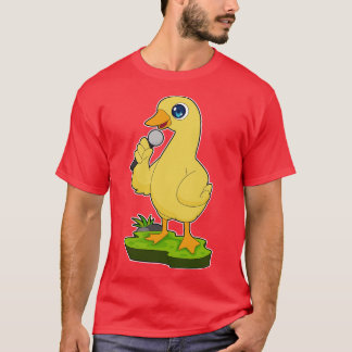 Camiseta Música de microfone do Duck Singer