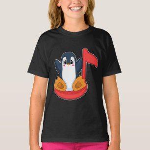 Camiseta Música de nota muiscal pinguim