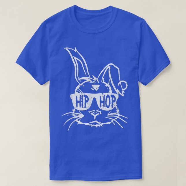 Camiseta Música de Rap de Hip Hop Bunny Old School (Frente do Design)
