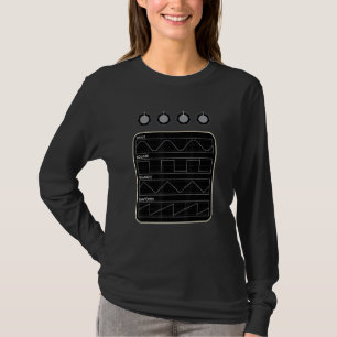 Camiseta Música de sintetizador analógico Forma de onda do