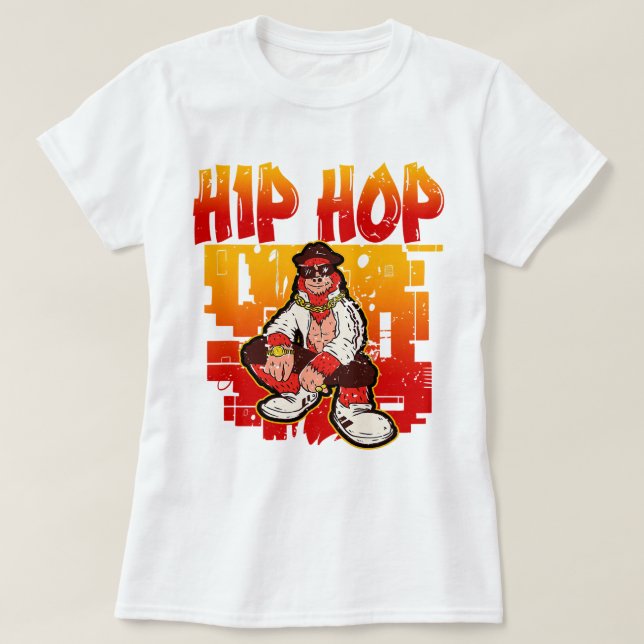 Camiseta Música de trava de Rap do Retro Hip Hop (Frente do Design)